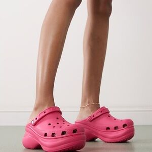 Crocs Classic Bae Clog Magenta Pink Platform Womens 8 Festival Cartoon Comicon
